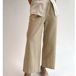 Oak + Fort NWT Ramie Cotton Pant, Biege, size medium